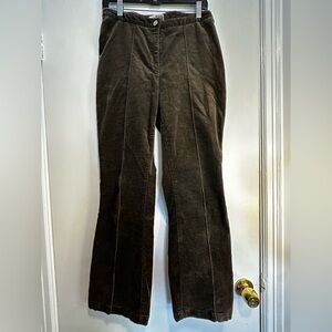 VTG 90’s Jeanology Brown Corduroy Boot Cut Flare Pants. Vertical Seam. Sz: 10.